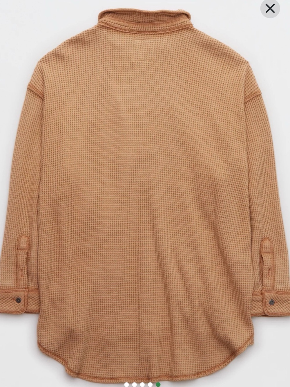 Aerie Lumberjane Waffle Knit Button Down Shirt Cappaccino Tan Size
Medium - Picture 5 of 10